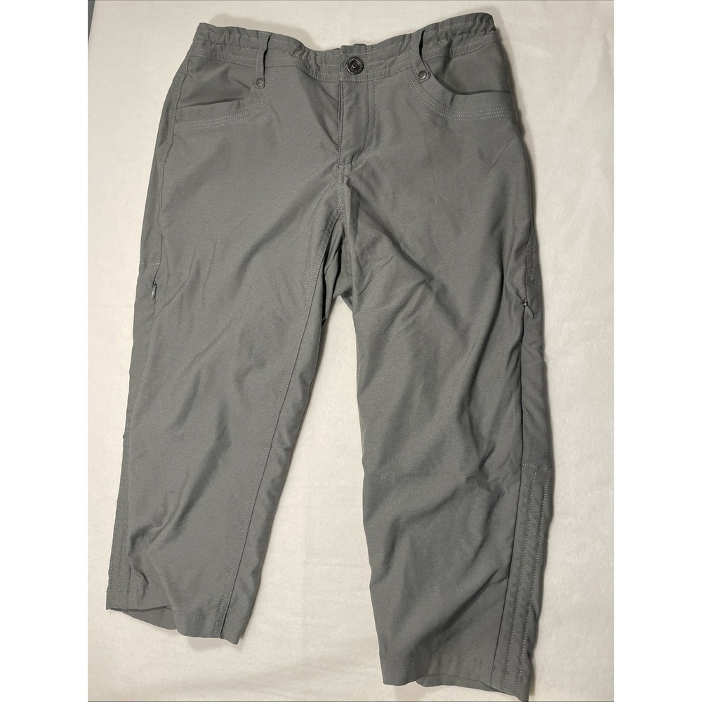 Kuhl Capri Pants Womens 6 Grey Trekr Kapri Stretch Gorpcore Hiking Outdoor Camp